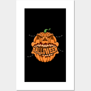 Halloween pumpkin Posters and Art